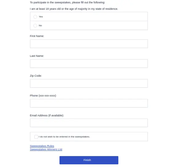enter your details to enter Lowes survey sweepstakes